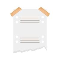 white torn paper vector