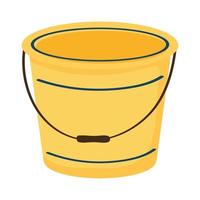 yellow bucket tool vector