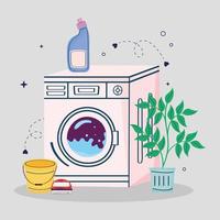 products and washing machine vector