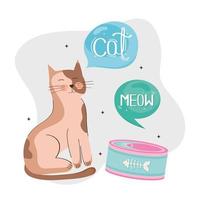 productos para gatos y amantes vector