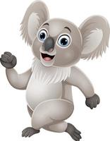 Cartoon cute little koala running vector