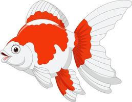 Cartoon goldfish on a white background vector