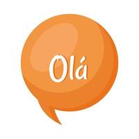 ola in speech bubble vector