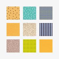 nine textures backgrounds colors vector