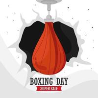 súper venta del día del boxeo vector