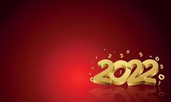 elegant 2022 new year greeting background in maroon color vector