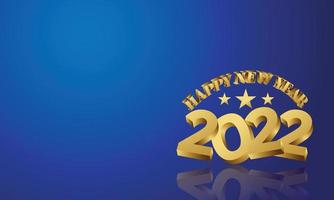 happy new year background in gold and blue color vector