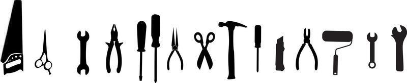 Tools icons set. Instruments signs collection. Tool simple icon vector