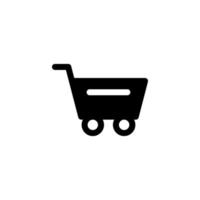 shopping cart icon design vector symbol trolley, cart, basket, commerce for ecommerce