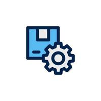 custom products icon design vector symbol settings, system, maintenance, product, packing for ecommerce