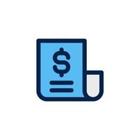 payment list icon design vector symbol bill, document, tax, transaction, payment for ecommerce