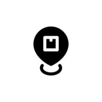 location icon design vector symbol pin, map, cardboard box, navigation for ecommerce