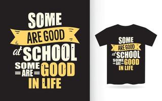 Motivational quote about life lettering design for t shirt vector