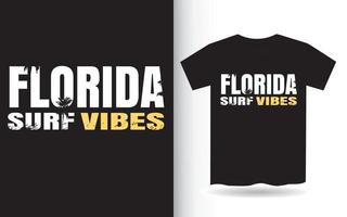 Florida surf vibes typography for t shirt print vector