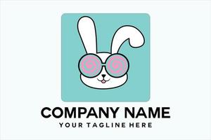 rabbit head logo vector