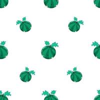 Seamless pattern with cute cartoon watermelon with funny face. Summer snack on white background. Flat vector illustration for fabric, textile, wrapping paper.