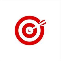 business bullseye target simple flat arrow and point vector