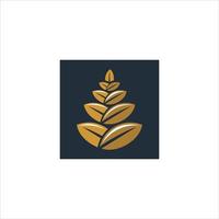 simple square gold icon illustration of wealth vector