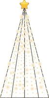 árbol de navidad de luces con estrella sobre fondo blanco vector