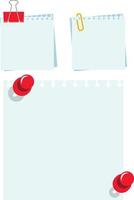 Empty notes template on white background vector