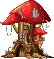 Isolated fantasy mushroom house vector