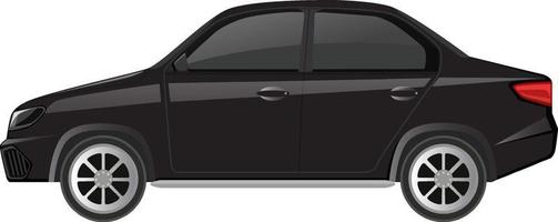 Black sedan car isolated on white background vector