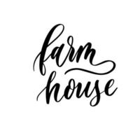 Farm house. Vector calligraphic inscription with smooth lines for the names and logos of firms,labels and design shops and your business.