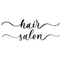 Hair salon. Vector calligraphic inscription with smooth lines for the names and logos of firms,labels and design shops, beauty salons, hairdressers and your business.