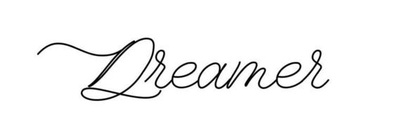 Dreamer. Lettering minimalist slogan for t shirt and apparels tee graphic. vector