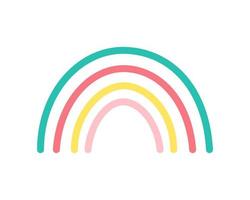 scandinavian rainbow cute greeting card elements isolated on a white background vector
