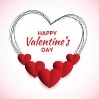 Clean line style valentines day sale banner vector