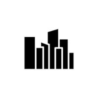 City, Town, Urban Solid Icon, Vector, Illustration, Logo Template. Suitable For Many Purposes. vector
