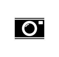 cámara, fotografía, digital, foto icono sólido, vector, ilustración, plantilla de logotipo. adecuado para muchos propósitos. vector