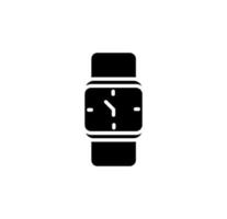 reloj, reloj de pulsera, reloj, icono sólido de tiempo, vector, ilustración, plantilla de logotipo. adecuado para muchos propósitos. vector