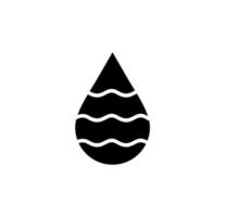 gota de agua, agua, gota, icono sólido líquido, vector, ilustración, plantilla de logotipo. adecuado para muchos propósitos. vector