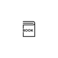 simple book logo that is easy to recognize and remember vector