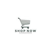 shopping logo with shopping cart vector