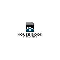 easy to recognize and remember book house logo on white background vector