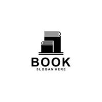 book logo template vector in white background