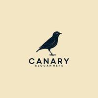 canary logo template in white background vector