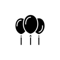 Balloon Solid Icon, Vector, Illustration, Logo Template. Suitable For Many Purposes. vector