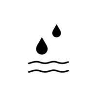 Waterdrop, Water, Droplet, Liquid Solid Icon, Vector, Illustration, Logo Template. Suitable For Many Purposes. vector