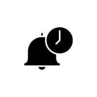 Alarm, Timer Solid Icon, Vector, Illustration, Logo Template. Suitable For Many Purposes. vector