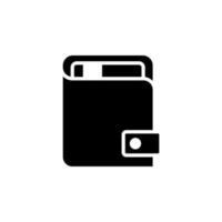 Wallet, Saving, Money Solid Icon, Vector, Illustration, Logo Template. Suitable For Many Purposes. vector