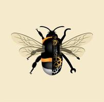 Realistic Bumblebee machine design illustration vector