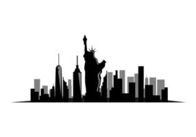 ilustración de diseño de horizonte de paisaje de nueva york vector