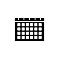 Calendar, Schedule, Date Solid Icon, Vector, Illustration, Logo Template. Suitable For Many Purposes. vector