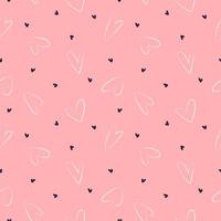 patrón sin costuras con corazones. textura repetitiva para el fondo, papel de envolver, textil de niña, diseño y decoración de tarjetas de invitación y saludo de boda y día de san valentín vector