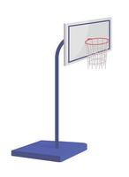 Basketball hoop stand semi flat color vector item