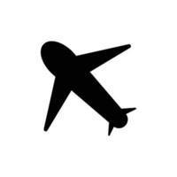 Airplane silhouette icon. vector